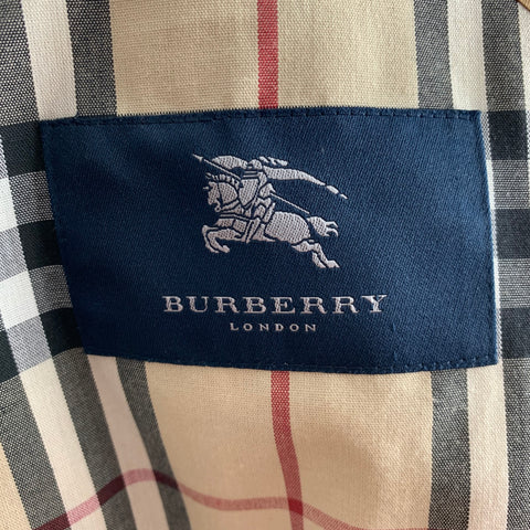 BURBERRY LONDON Size M Khaki Solid Cotton Polyester Trenchcoat