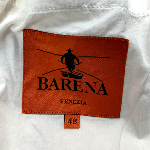 BARENA Taille 38 Manteau de sport à simple boutonnage en mélange de lin crème