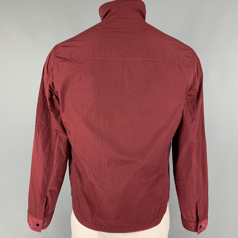 CP COMPANY Size M Burgundy Polyamide Zip Up Jacket