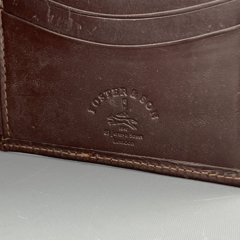 FOSTER & SON Brown Leather Bifold Wallet