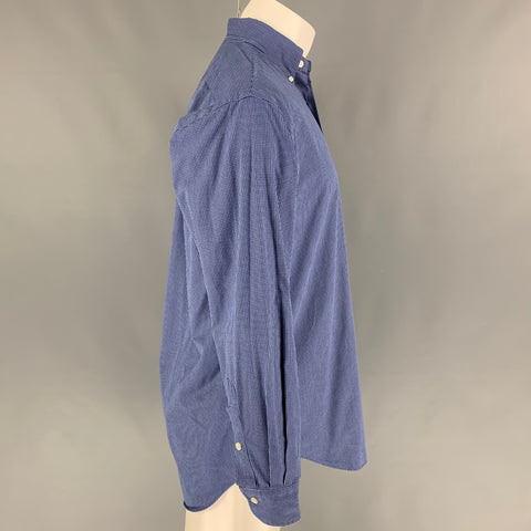 RALPH LAUREN Size S Blue Checkered Cotton Button Up Long Sleeve Shirt