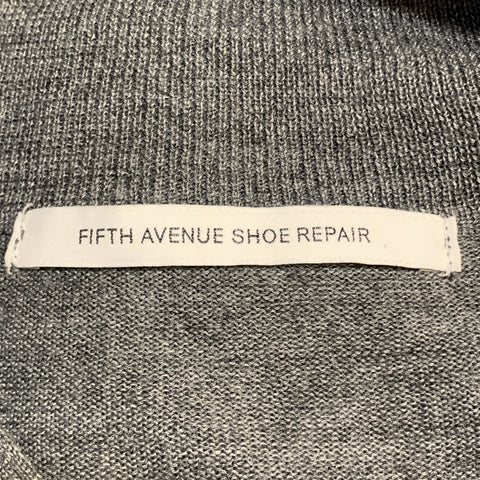 FIFTH AVENUE SHOE REPAIR Size S Dark Gray Knitted Wool Blend Pullover