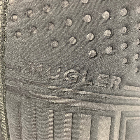 MUGLER Size 4 Black Polyester Blend Elastic Waistband Shorts