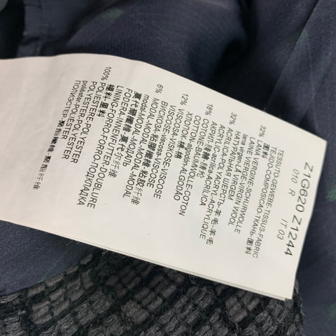 EMPORIO ARMANI Size 34 Grey Black Knitted Wool Blend Sport Coat