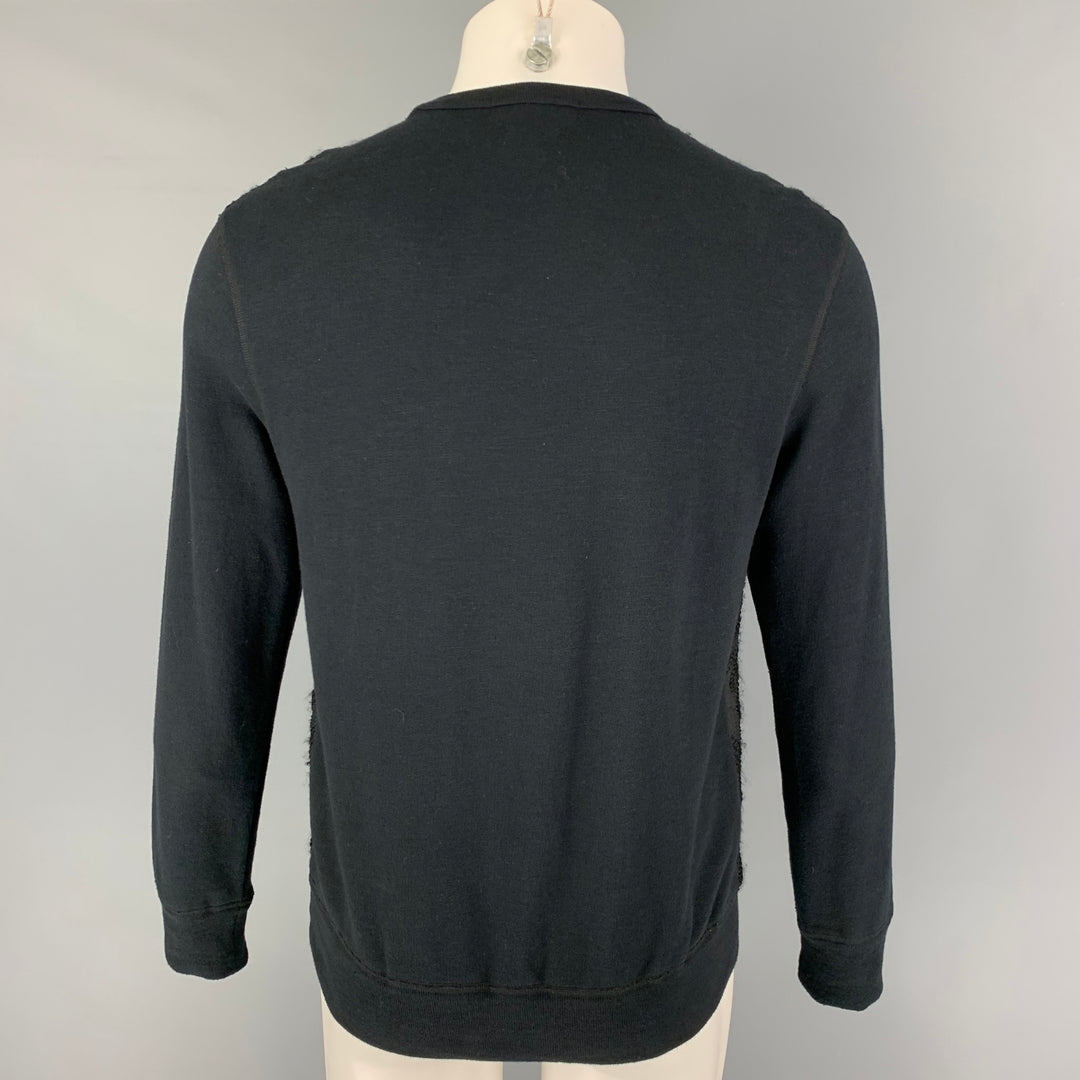 ALEXANDER MCQUEEN Size S Black Skulls Cotton Silk Crew-Neck Pullover