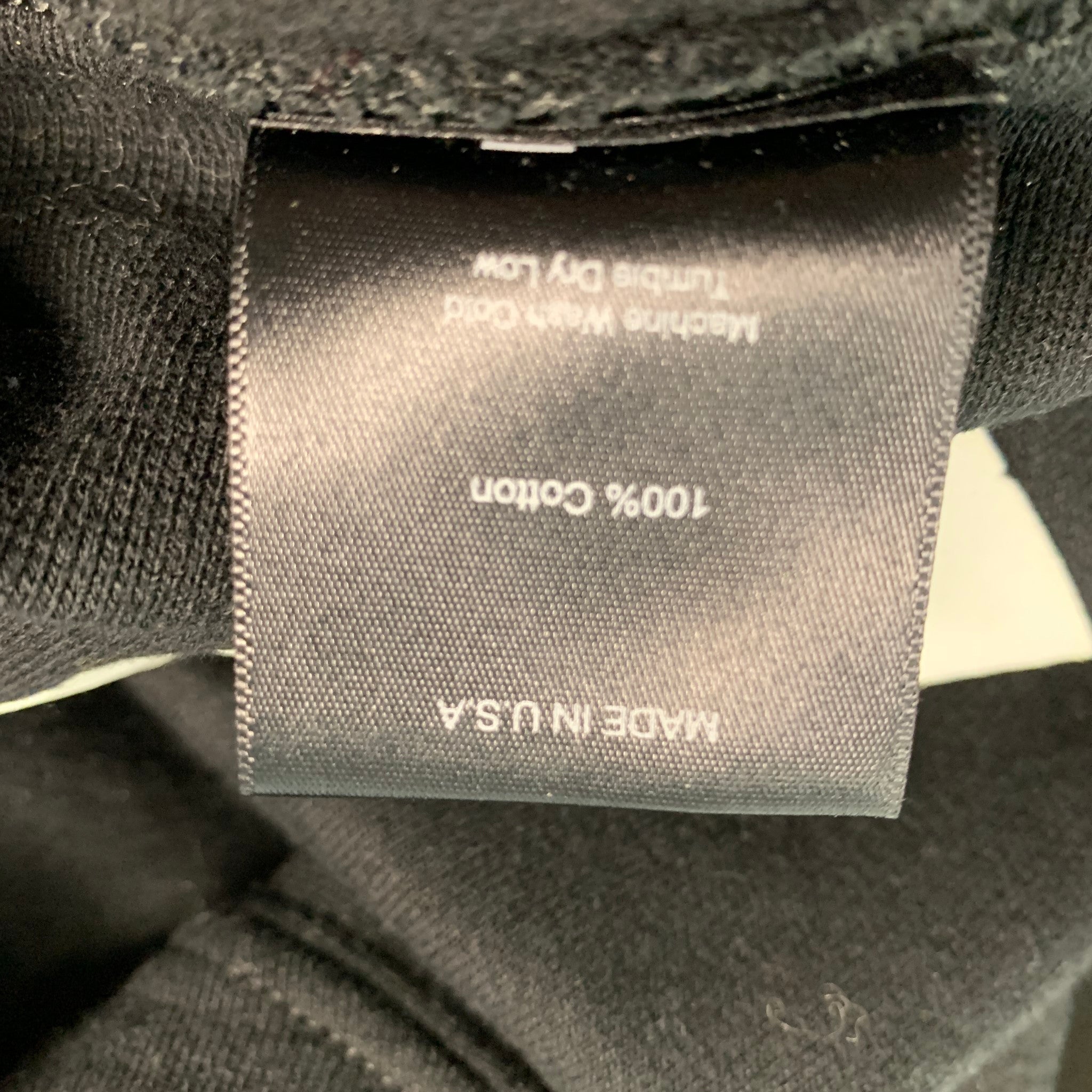 RHUDE Size XS Black White Graphic Cotton Crew-Neck Sweatshirt