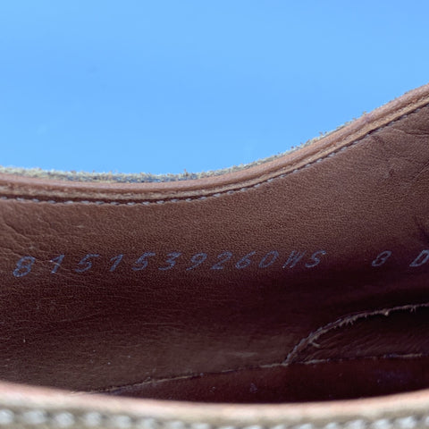 RALPH LAUREN Size 8 Brown Perforated Suede Wingtip Lace Up Shoes