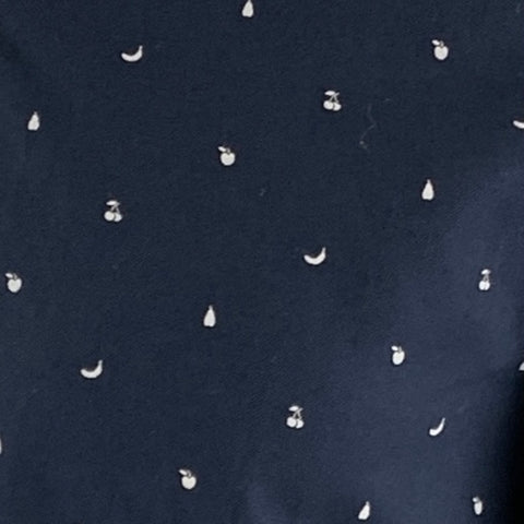 TED BAKER Size S Navy White Fruits Long Sleeve Shirt