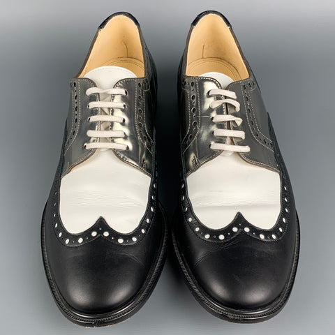 ROBERT CLERGERIE Size 10.5 Black White Color Block Spectator Shoes