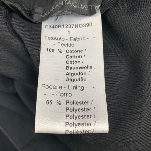 DANIELE ALESSANDRINI Size S Black Cotton Elastic Waistband Shorts
