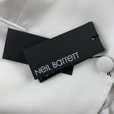 NEIL BARRETT Size 42 White Tencel Blend Peak Lapel Sport Coat