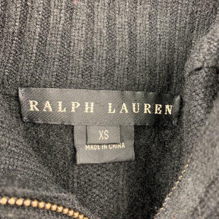 RALPH LAUREN Black Label Taille XS Pull en cachemire tricoté noir