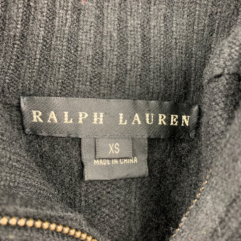 RALPH LAUREN Black Label Size XS Black Knitted Cashmere Sweater