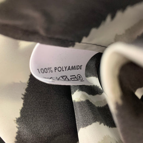 DRIES VAN NOTEN SS 20 Size 36 Black & White Zebra Polyamide Coat