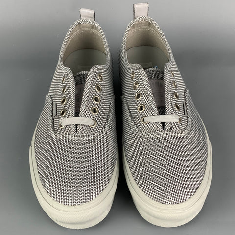 VANS x KRINK Size 9.5 Silver Woven Lace Up Sneakers