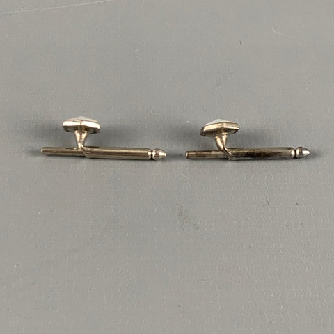 VINTAGE Silver Mother of Pearl Cuff Links