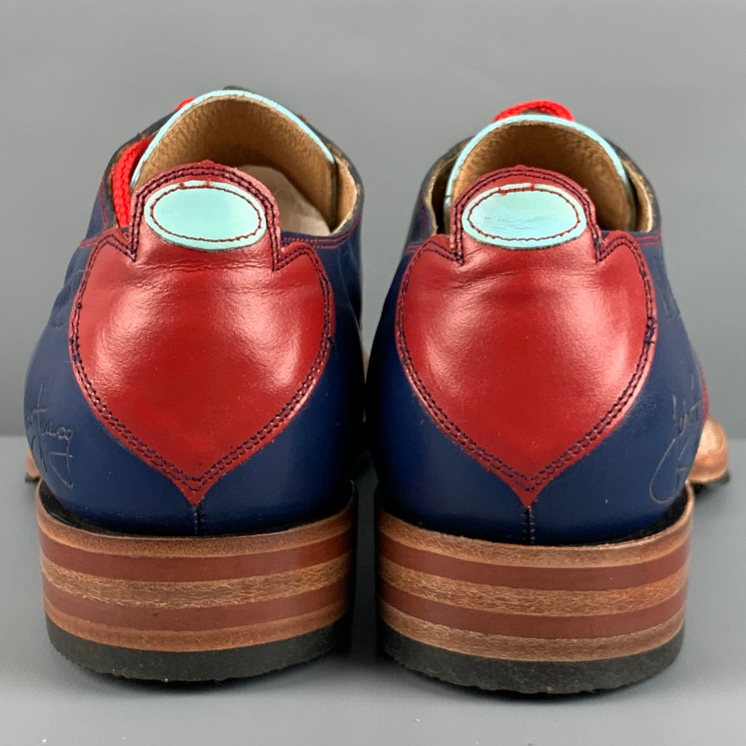 JOHN FLUEVOG Size 10 Blue Navy Leather Lace Up Shoes