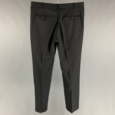 BAND OF OUTSIDERS Taille 30 Pantalon habillé en laine noire Zip Fly
