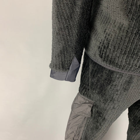 MONCLER Size L Black Fleece Polyester 2 Piece Set