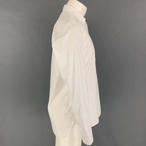 BURBERRY Taille L Chemise à manches longues boutonnée en coton blanc