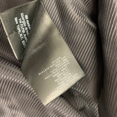 GIORGIO ARMANI Size 42 Charcoal Pinstripe Wool Buttoned Vest