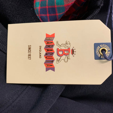 BARACUTA Sudadera con cuello redondo de algodón liso negro talla M