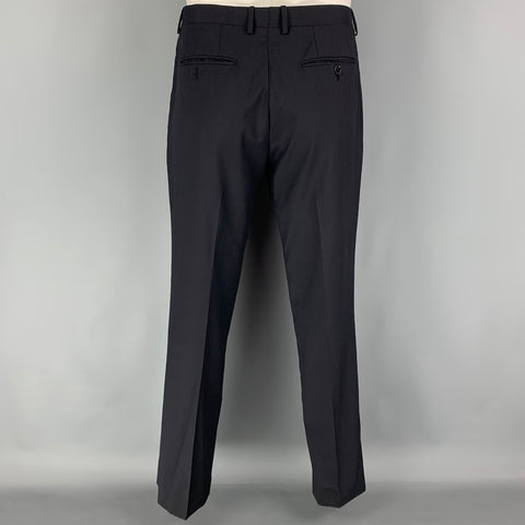 BURBERRY LONDON Size 46 Navy Wool Notch Lapel Suit