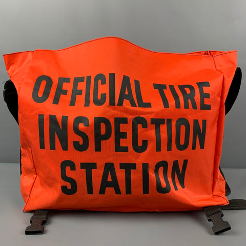 FRANKIE'S GARAGE Orange Black Print Nylon Messenger Bag