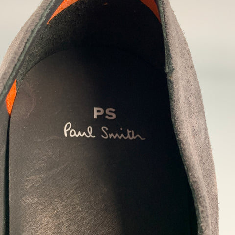 PS by PAUL SMITH Size 9 Grey & Orange Color Block Leather Lace Up Shoes