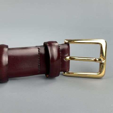 COLE HAAN Size 34 Burgundy Leather Belt