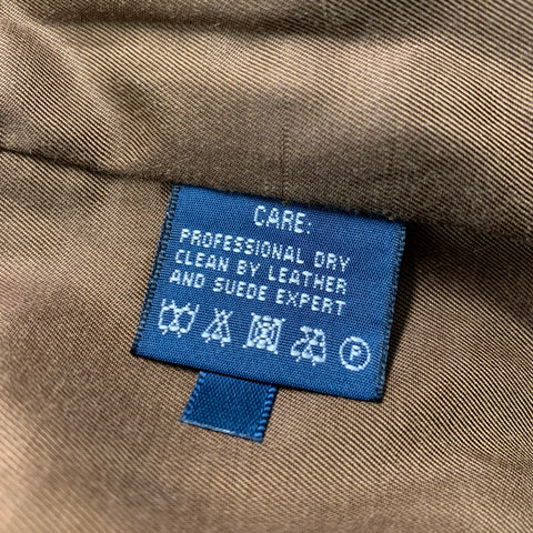 RALPH LAUREN Chaleco de cuero marrón talla M