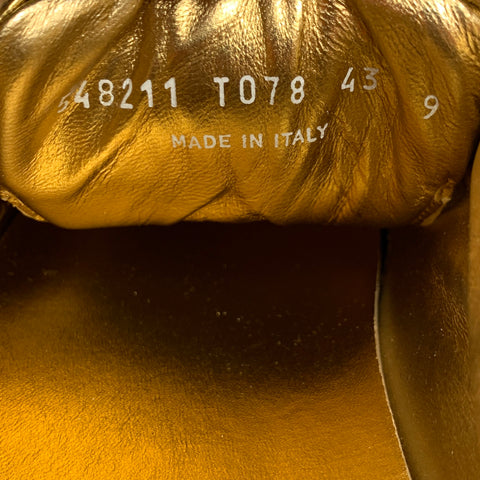 PAUL SMITH Size 9 Gold  Leather Lace Up Sneakers
