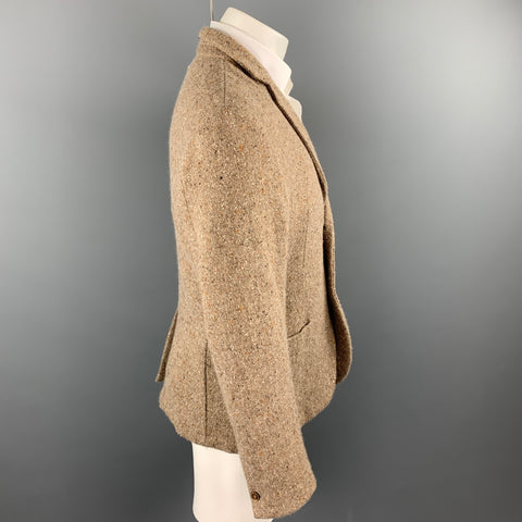MARTIN MARGIELA Size L Oatmeal Heather Wool Notch Lapel Sport Coat