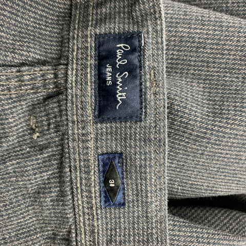 PAUL SMITH JEANS Size 34 Dark Gray Houndstooth Cotton Jean Cut Casual Pants