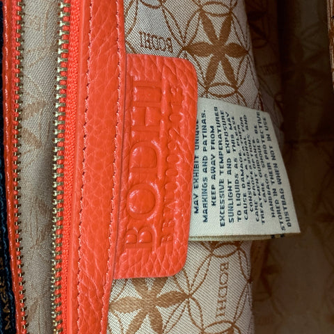 BODHI Red & Gold Quilted Leather Tote Handbag