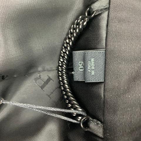 BURBERRY PRORSUM Size 40 Regular Black Virgin Wool Tuxedo Sport Coat
