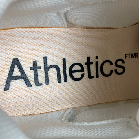 ATHLETICS Size 11 White Polyester Lace Up One Sneakers