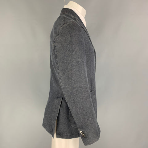 BOGLIOLI Size 38 Gray Heather Notch Lapel Sport Coat