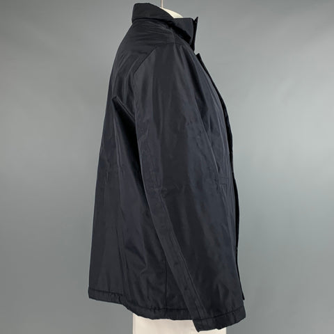PAL ZILERI Taille 44 Veste zippée en mélange de polyester uni bleu marine
