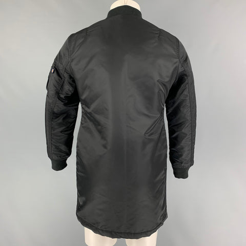 ALPHA INDUSTRIES Size S Black Nylon Zip Up Jacket