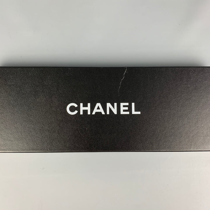 CHANEL FW 11 Waist Size M Black Quilted Leather Belt