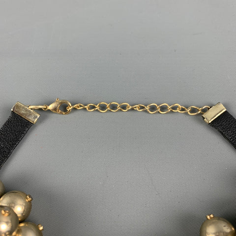 VINTAGE Gold Large Bead Necklace