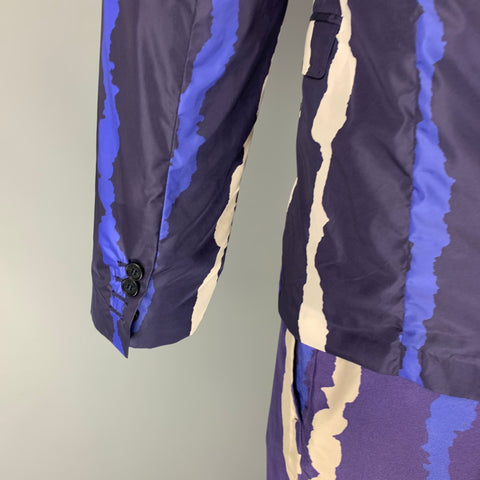 NEIL BARRETT Size M Blue White Abstract Poliammide Shorts Suit