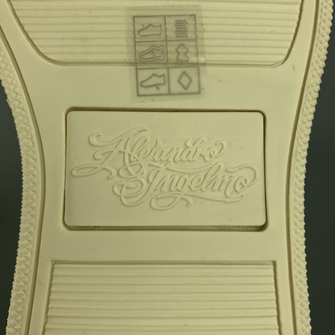 ALEJANDRO INGELMO TRON Taille 8 Baskets montantes en toile métallisée argentée