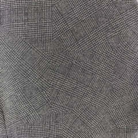 FENDI Size S Grey & Black Plaid Cotton Hidden Placket Long Sleeve Shirt