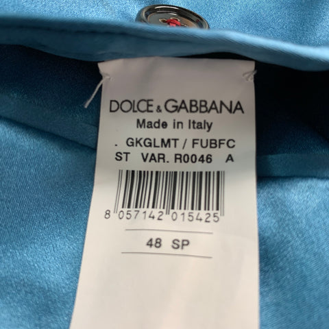 DOLCE & GABBANA Chest Size 38 Red Solid Wool  Elastane Peak Lapel 30 29 Suit