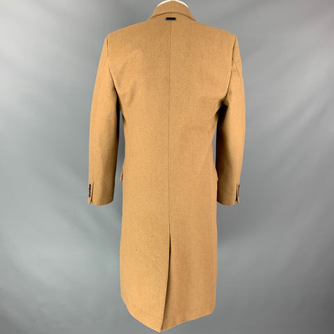 CALVIN KLEIN Size M Tan Size M Tan Wool Blend Double Breasted Coat