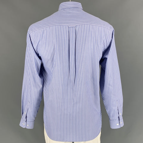 PAUL SMITH Size XL Blue White Stripe Cotton Button Down Long Sleeve Shirt
