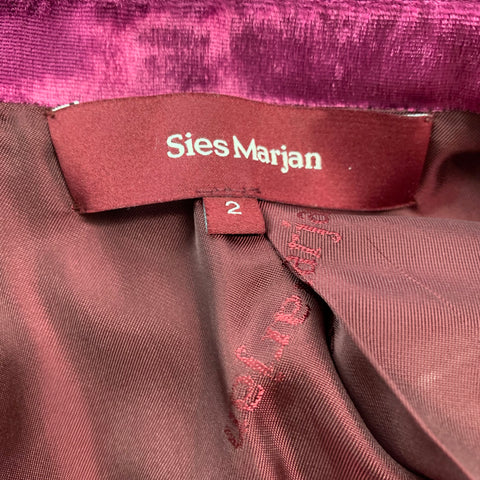 SIES MARJAN Size 2 Magenta Cotton Viscose Jacket