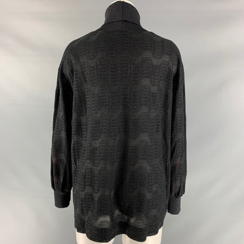 M MISSONI Size L Black Metallic Turtleneck  Pullover